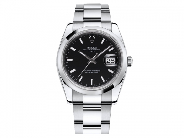 Rolex Date 34mm Domed Bezel 115200 Bkio