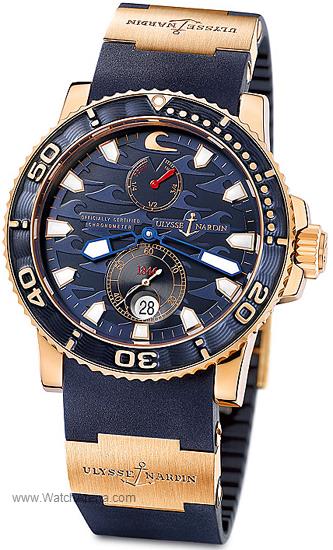 Ulysse Nardin Maxi Marine Blue Surf Chronometer 42.7mm 266 36LE 3 at www.watcharena