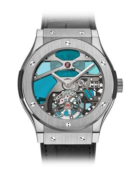 Hublot Classic Fusion TOURBILLON TITANIUM BLUE VITRAIL