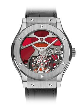 Hublot Classic Fusion TOURBILLON TITANIUM RED VITRAIL