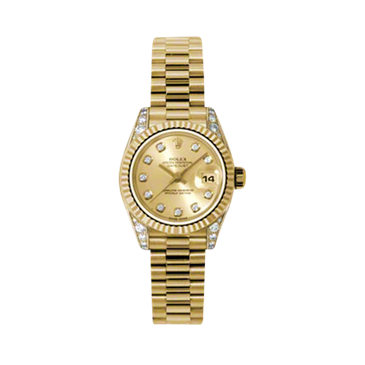 Rolex Datejust Lady Gold 26mm Fluted President 179238 chdp